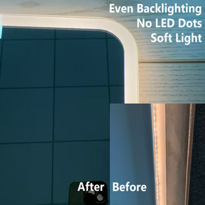 <span class=keywords><strong>Miroir</strong></span> intelligent <span class=keywords><strong>LED</strong></span> IP44 avec interrupteur tactile, design moderne, certifié CE ETL, fabriqué par NewThingLine, idéal <span class=keywords><strong>pour</strong></span> les appartements. - Product Image 6