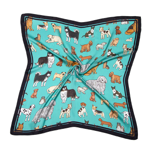 Adorable Multi‑Breed Dog <b>Square</b> <b>Scarf</b> 70x70cm Polyester Satin Women Spring Summer Autumn Casual Shawl - Product Image 4