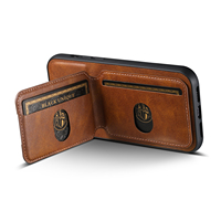SUTENI Design Luxe Adsorption Magnétique Pour iPhone 15 ProMax 14 13 Portefeuille Couverture De Stockage Crédit Banque Titulaire De La Carte Téléphone Cas
