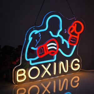 Boxing Letreros Neon LED indoor hanging ambient light shop <b>sign</b> wall decoration light entrance indicator light luminous <b>sign</b> - Product Image 5
