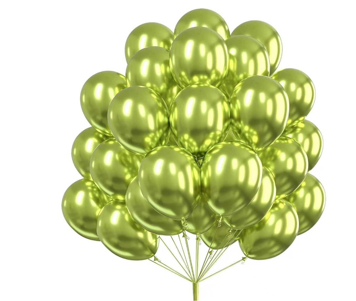 Wholesale Party Supplies 5 Inch 10 Inch 12 Inch a Pack of 50 Metal Fruit Green Balloons.