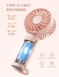 2026 Hot Selling <b>USB</b> Portable Personal air Cooling Handheld <b>Fan</b> Rechargeable Battery Table Carabiner Stand <b>Desk</b> Pocket Mini <b>Fan</b> - Product Image 3