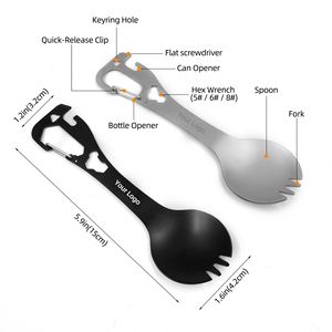 Cuchara y Tenedor para Senderismo Baiyuheng en Venta, Cuchara-Tenedor <span class=keywords><strong>de</strong></span> <span class=keywords><strong>Cocina</strong></span>, Herramienta <span class=keywords><strong>de</strong></span> Supervivencia - Product Image 2