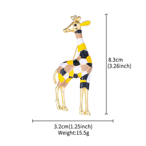 Bán Buôn Dễ Thương Men Con Hươu Cao Cổ Trâm Pha Lê Hợp Kim <span class=keywords><strong>Pin</strong></span> Cho Trẻ Em Đảng Đám Cưới Và Engagement Mô Hình Số - Product Image 6