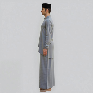 Fournisseur Malaisien Raya 2025 Moden Jubah pour femmes, style décontracté, poitrine plissée, sans repassage, tissu frais, coupe régulière, respirant, qualité constante - Product Image 3