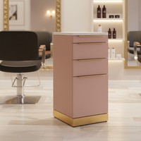 Chariot de rangement portable de luxe en MDF moderne pour salon de beauté, coiffure et esthétique, avec tiroirs, idéal pour salon et chambre à coucher