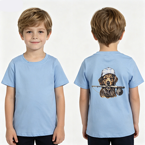Conjunto de Ropa de Verano para Niños Pequeños, Camiseta Azul de Manga Corta con Pantalones Cortos Azules de Camuflaje - Product Image 6