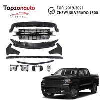 Topzonauto 2019-2021 Chevy Silverado 1500 Frontstoßstangen-Abdeckungsset aus Kunststoff, neu, zum Anschrauben