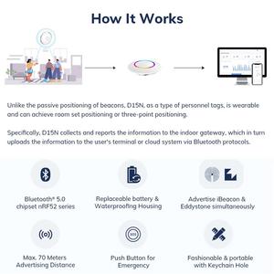 Minew D15N programlanabilir düğme Bluetooth <span class=keywords><strong>beacon</strong></span> SOS sağlık için - Product Image 3
