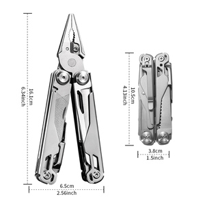 18 In 1 Silverกลางแจ้งสแตนเลสพับFull LockingผสมCamping Multitoolคีมบิตไดร์เวอร์ - Product Image 2