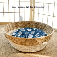 Lit-griffoir intégré pour chat en corde de sisal, grattoir pour chat, soulagement des démangeaisons, forme de nid, universel quatre saisons