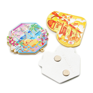 Aimants de réfrigérateur personnalisés Souvenirs lieux emblématiques Aimants métalliques personnalisés pour touristes - Product Image 3