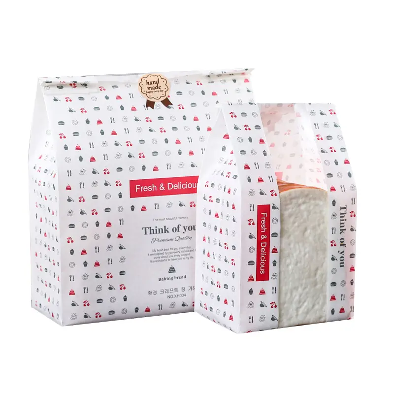 チーズパントーストパフベーキングパッケージフードパック耐油紙袋