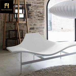 เก้าอี้หนังทรงยาวสีดำสำหรับห้องนั่งเล่นเก้าอี้พักผ่อน - Product Image 5