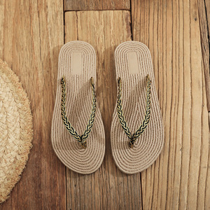 Sandali Estivi in <span class=keywords><strong>Paglia</strong></span> alla Moda per Studentesse, <span class=keywords><strong>Ciabatte</strong></span> Casual da Spiaggia per Vacanze al Mare - Product Image 5