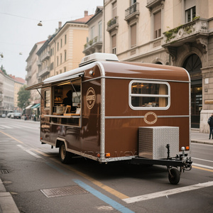Remolques de Comida Móviles para Café, Totalmente Equipados, Tipo Camioneta, para Exteriores, OEM - Product Image 2