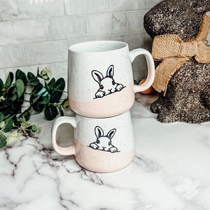Factory Directly Sell Easter Double Mould Super Cute <b>Rabbit</b> Design Home Used Stoneware Water Ceramic Mug - Product Image 1
