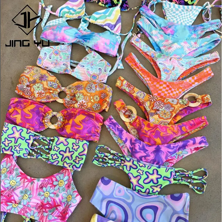 Wholesale 50 MOQ High-end Swimwear Manufacturer Custom designer bathing suits for women bath suits Custom bikinis