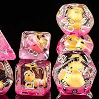 Ensemble de dés en résine de canard hérisson animal mignon personnalisé pour donjons et dragons DnD dés polyédriques jeu de RPG dés D & D dés