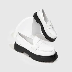 2024 Women's New Platform One-pedal Small Pu Shoes Loafer Joker Girl Customized Wholesale Shoes