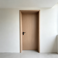 Porte en acier à grain de bois pour appartement moderne, durable, résistante à l'humidité, aux rayures et à la corrosion, portes intérieures