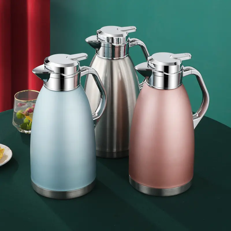 Hot Selling 2.3L Double Walled Vacuum Insulated Colorful Stainless Steel Thermos Tea Coffee Pot For Thermal Water Kettle