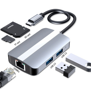 Cantell <span class=keywords><strong>USB</strong></span>-C <span class=keywords><strong>Hub</strong></span> Adapter Multiport <span class=keywords><strong>USB</strong></span> <span class=keywords><strong>Hub</strong></span> 3.0 Đa Splitter 4 Cổng <span class=keywords><strong>USB</strong></span> 3.0 2.0 Cho PC Máy Tính <span class=keywords><strong>Hub</strong></span> <span class=keywords><strong>RJ45</strong></span> Kết Nối - Product Image 1