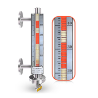 Indicateur de transmetteur de niveau magnétique pour réservoir GPL Interrupteurs à flotteur en acier inoxydable Compteur de liquide pour eau Jauge de niveau à rabat magnétique