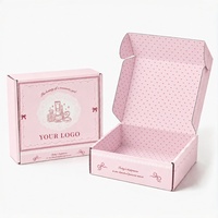Boîte d'expédition rose personnalisable en gros, écologique et réutilisable, en carton ondulé robuste pour emballage de produits de beauté et de soins de la peau