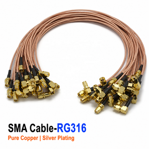Câble coaxial RF RG316 SMA vers SMA / RP-SMA, connecteur mâle et femelle, pour WIFI 3G 4G GSM - Product Image 4