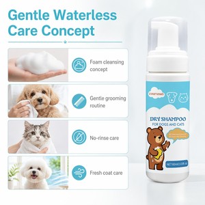 Zourunan Shampoo a Secco Senza Risciacquo <span class=keywords><strong>per</strong></span> Cani e <span class=keywords><strong>Gatti</strong></span>, Pulizia Rapida, Cura del Pelo Fresco, 60ml, Etichetta Bianca OEM - Product Image 3