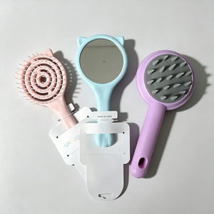Peigne à coussin d'air 2-en-1 A255, série trois cercles, avec miroir, pour usage domestique, idéal pour les élèves du primaire, échantillon gratuit personnalisé - Product Image 1