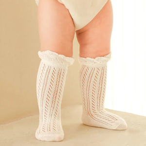 Chaussettes <span class=keywords><strong>de</strong></span> Noël Y-Z en coton peigné respirant à rayures, motif dessin animé mignon, pour bébés et enfants, avec volants, coupe décontractée - Product Image 5