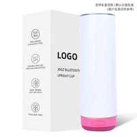 Gobelet isotherme en acier inoxydable avec haut-parleur Bluetooth, effet sublimation phosphorescent, pour les voyages en extérieur et les fêtes