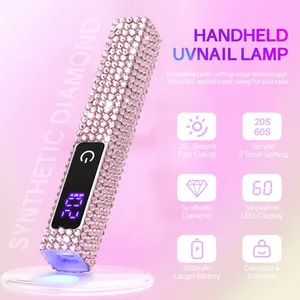 Lampe de séchage portable rechargeable, mini-séchoir à ongles avec écran LED, séchoir à ongles USB, lampe UV LED, design stylo-lampe torche - Product Image 2