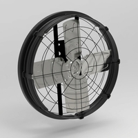 Ventilateur mural à circulation d'air écoénergétique, ventilateur à panneau à haut débit d'air avec pales en acier inoxydable pour la circulation de l'air dans les granges