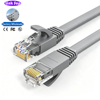 Cable Ethernet Plano Cat6 UTP 32AWG OFC 1Gbps 350MHz RJ45, Cable de Red LAN para Router, Módem, Configuración Combinada