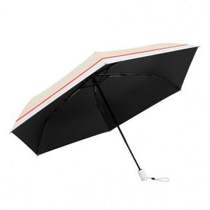 Parapluie pliant ultra-léger entièrement automatique à 3 sections avec protection UV et pare-soleil en plumes, couleur personnalisable - Product Image 2