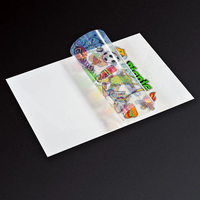 Fournisseur de matériaux : Rouleau d'autocollants en vinyle auto-adhésif transparent holographique à motif cœur, avec lamination holographique