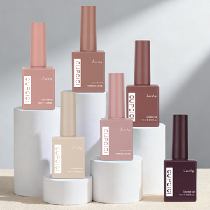 BIN Nude Cacao 6 Pcs 15 ML Gel Polish Set Même Couleur Même Bouteille Soak Off UV Gel Polish Kit Nail Art Manucure Salon - Product Image 5