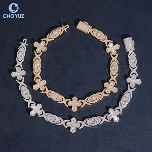 Eye Design Moissanite Cuban Link Bracelet Rhodium Plated Solid 925 Silver Hiphop <b>Iced</b> <b>Out</b> Jewelry - Product Image 1