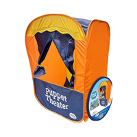 Esprits ludiques peluche en plastique Portable Pop-Up théâtre de marionnettes scène enfants âgés de 5 à 7 ans stockage compact sac à fermeture éclair utilisation en classe à domicile