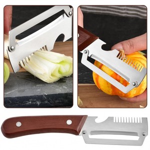3-in-1 groenteschiller met roestvrijstalen messen, flesopener en rasp, ultra scherp keukengereedschap voor het snijden van groenten - Product Image 2