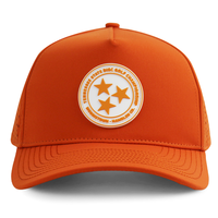 HS41 Venta al por mayor de fábrica Gorra deportiva impermeable de 5 paneles con parche de PVC transpirable perforado con láser, gorra de ciclismo personalizada para exteriores
