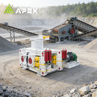 Concasseur hydraulique à double rouleau robuste pour le concassage de minerai de barite avec une forte force de broyage
