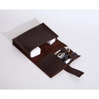 Étui de rangement en cuir de qualité supérieure, organiseur de câbles et de chargeurs, étui de voyage léger pour écouteurs, sac de rangement enroulable