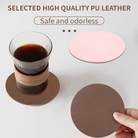 Alas Mouse Gaming Kulit dengan Penyangga Pergelangan Tangan Coklat Kartun 100x100mm Warna Solid OEM ODM Kantor