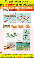 Structure de jeu gonflable d'intérieur de parc aquatique de prix usine avec la taille personnalisée de défi d'obstacle de falaise pour l'usage à la maison de lac de mer
