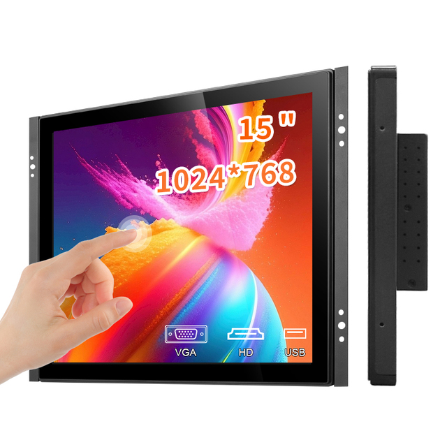 15 Inch 1024*768 Anti-glare Capacitive Touch Screen Industrial LCD Display Flat Screen Open Frame Monitor With HD-MI VGA
