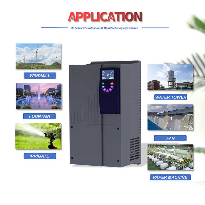 IP54 Single/Three Phase 22kw 220v 30hp Waterproof VFD Inverter for AC ...